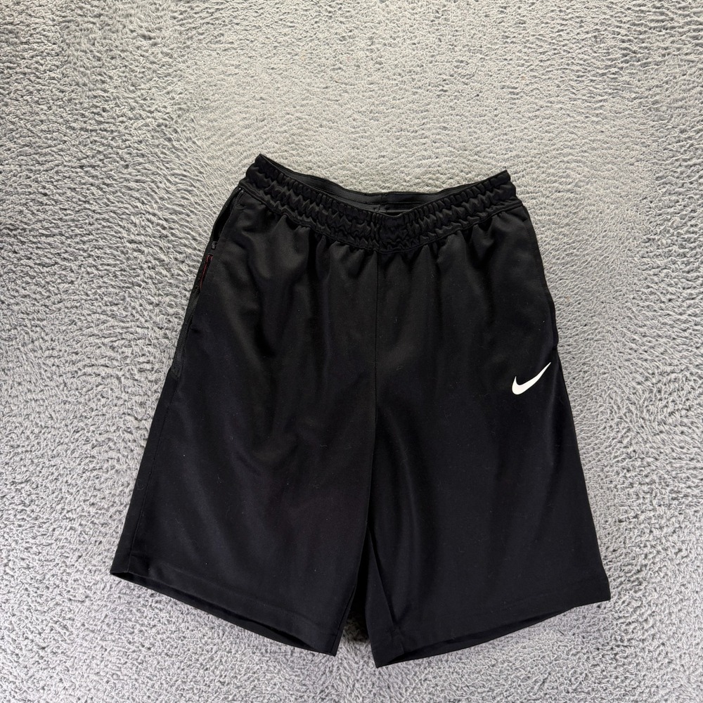 Nike Dri-Fit Shorts Men M Black Polyester Athletic Activewear Performance Sports